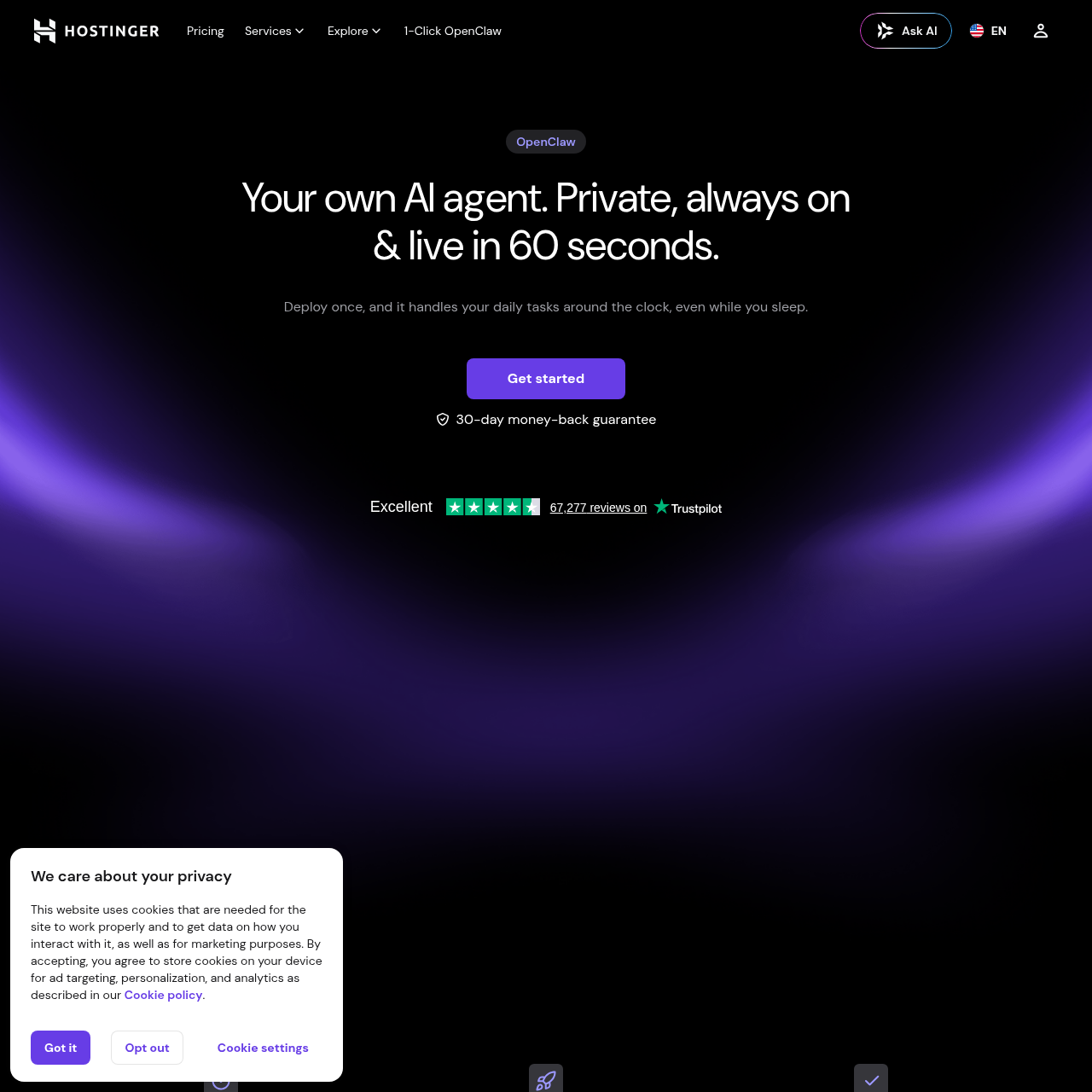 Automate your daily tasks with a 24/7 AI assistant in just one click.