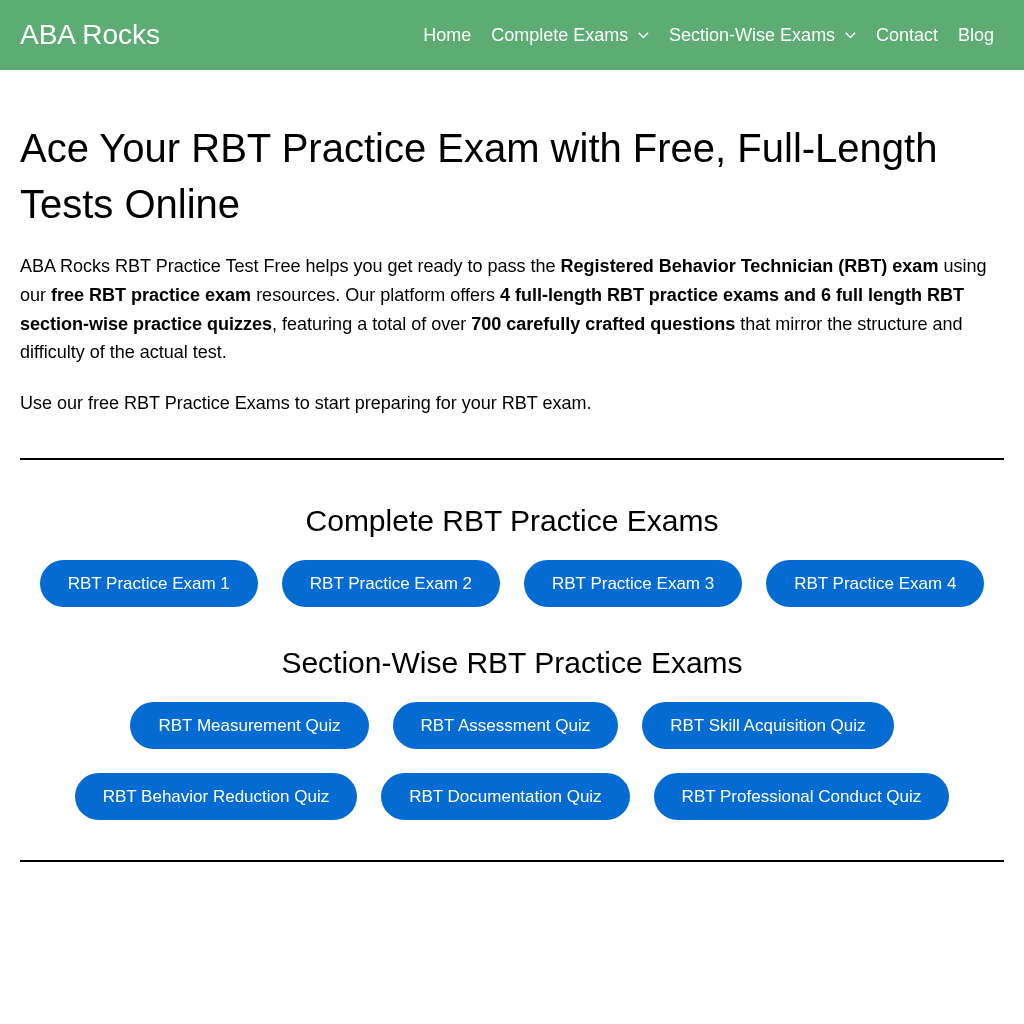 ABA Rocks: Ace Your RBT Practice Exam with Free, Full-Length Tests Online