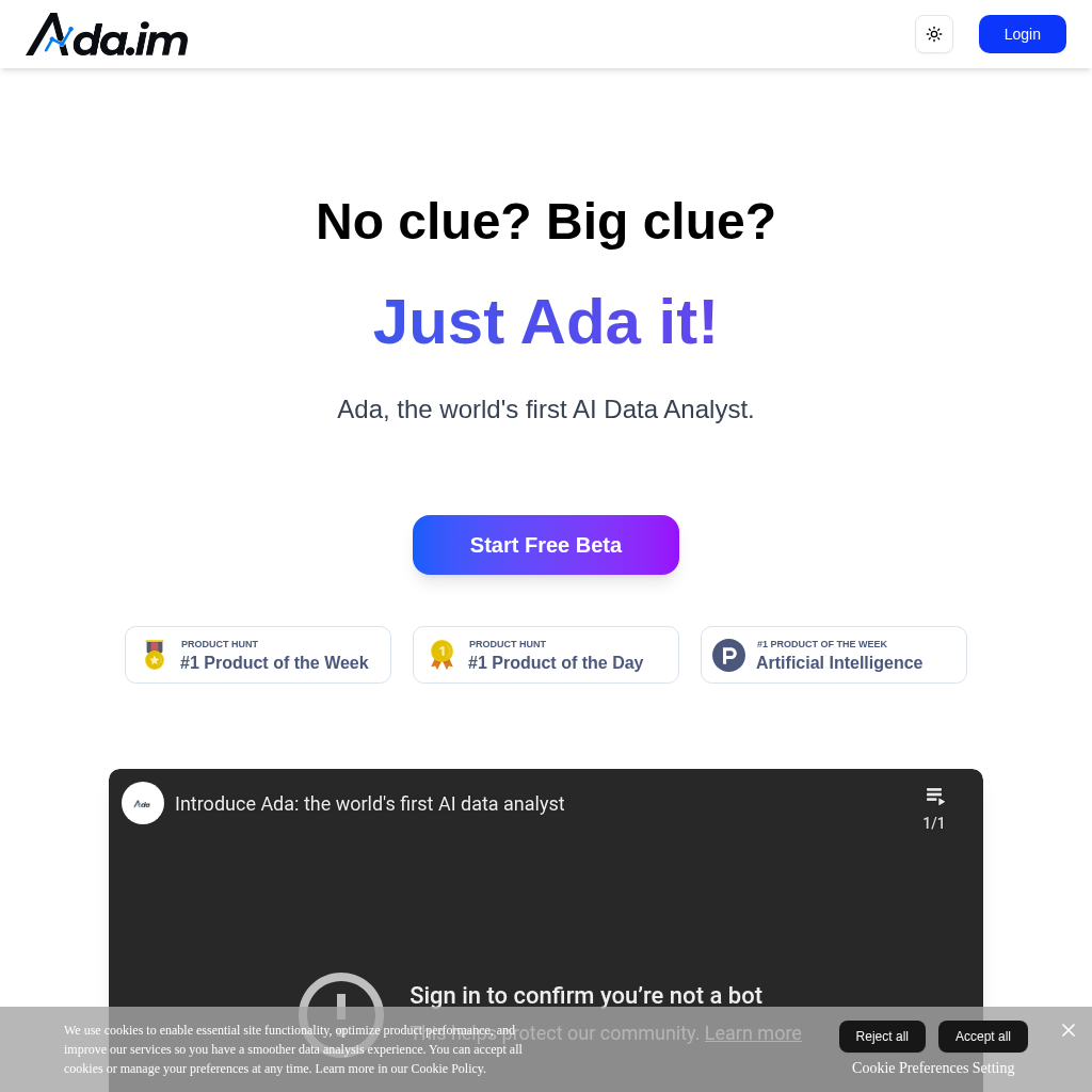 Ada: Unlock the Power of Data Analysis with Ease