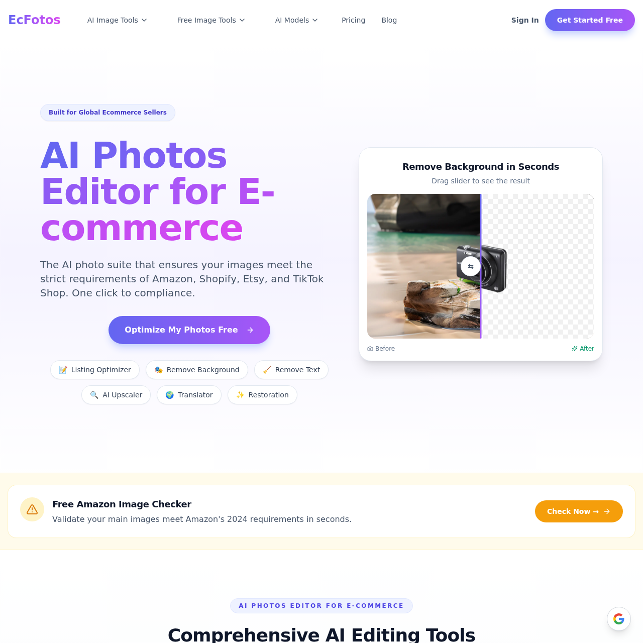 AI Photos Editor for E-commerce: E-commerce images that sell: Batch edit, optimize, and sell with AI