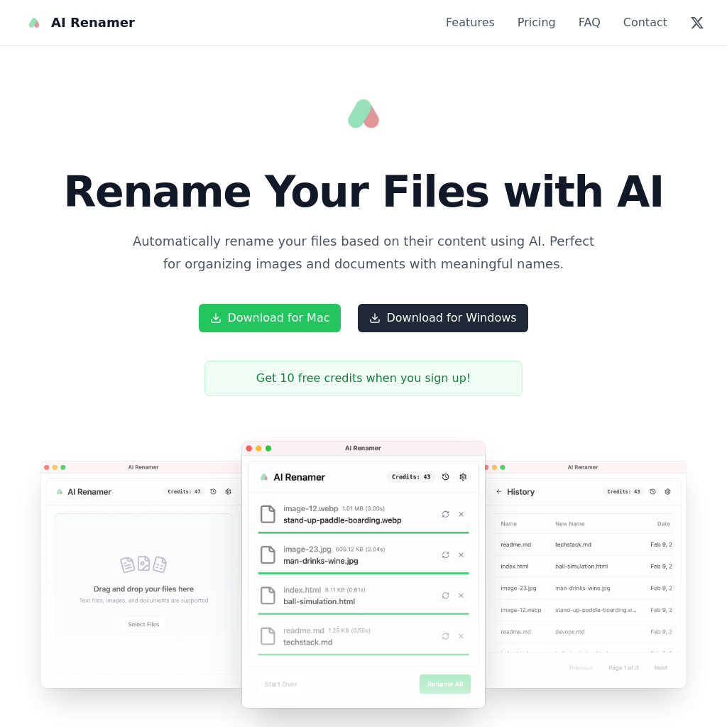 AI Renamer: Rename Your Files with AI