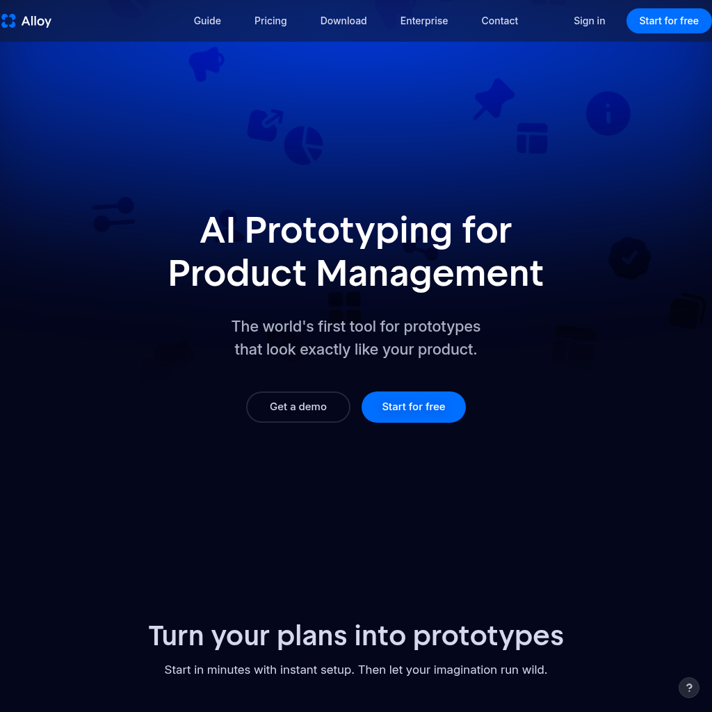 Alloy · AI Prototyping for Product Management: Build lifelike, interactive prototypes instantly