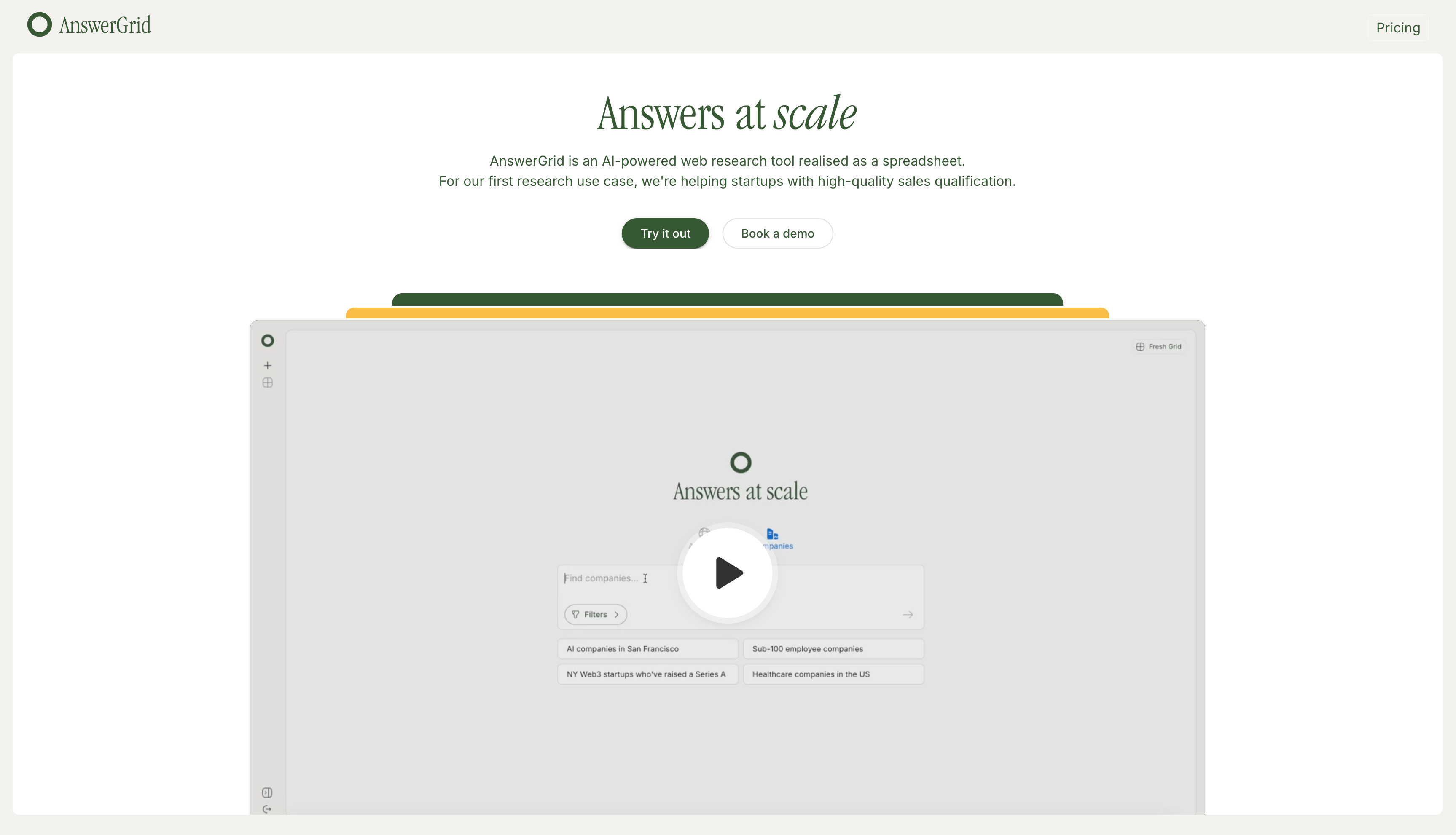 Research at Scale, Amplify Your Sales