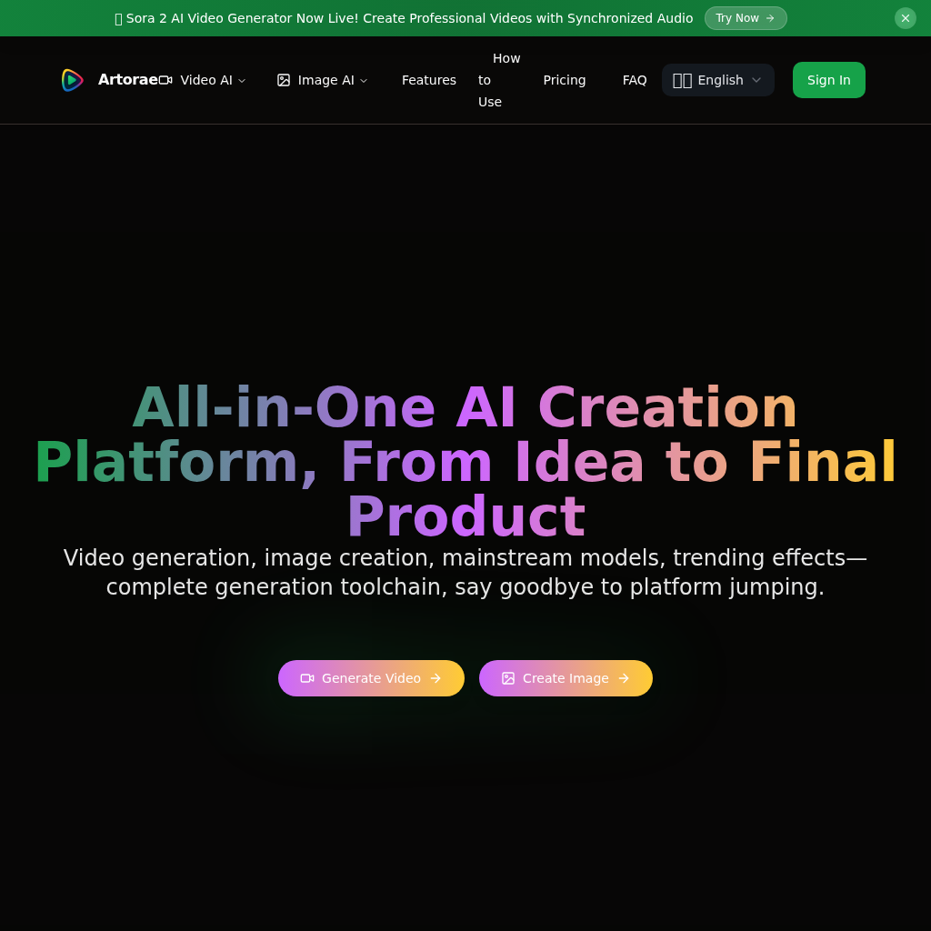 Artorae: Create Professional Videos with Synchronized Audio, From Idea to Final Product