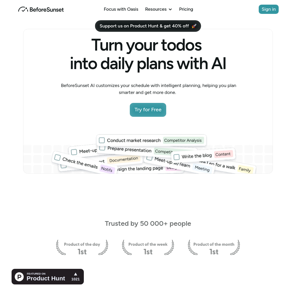 Plan smarter, get more done, stay organized