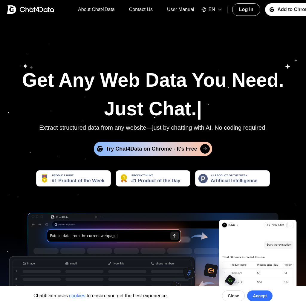 Chat4Data: Extract Any Web Data with Ease