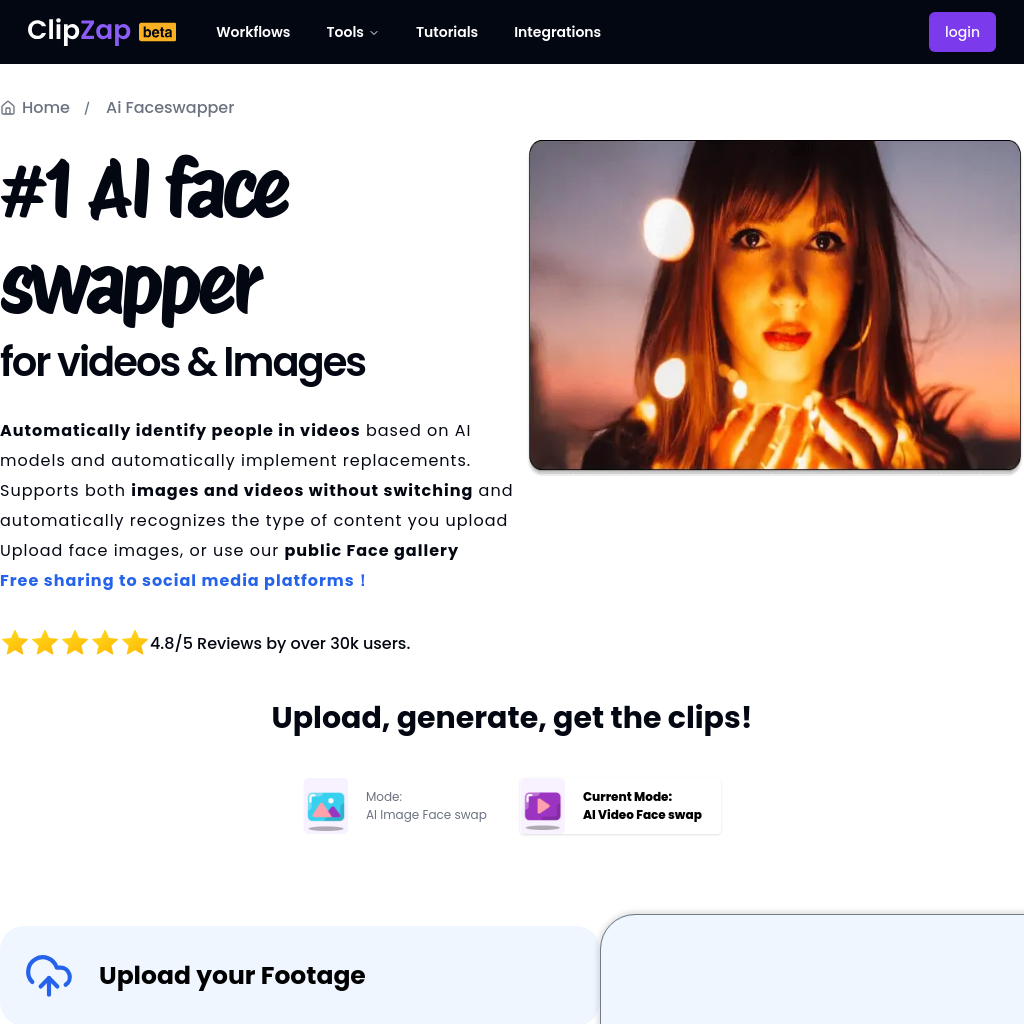 ClipZap: Revolutionize Your Content with AI Face Swapping