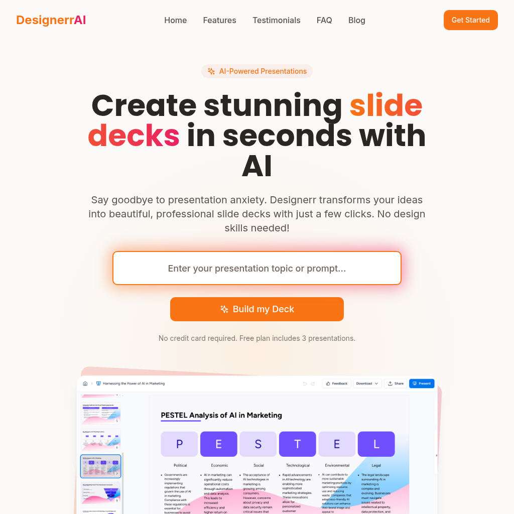 Designerr App: Transform Your Ideas into Beautiful Presentations in Seconds