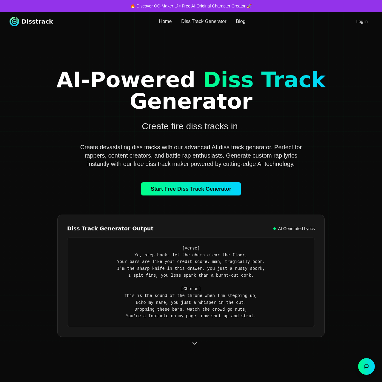 Diss Track Generator: Instantly Create Devastating Battle Rap Lyrics with AI-Powered Diss Track Maker