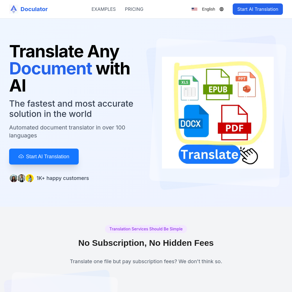 Doculator: Translate Anything with AI in Minutes