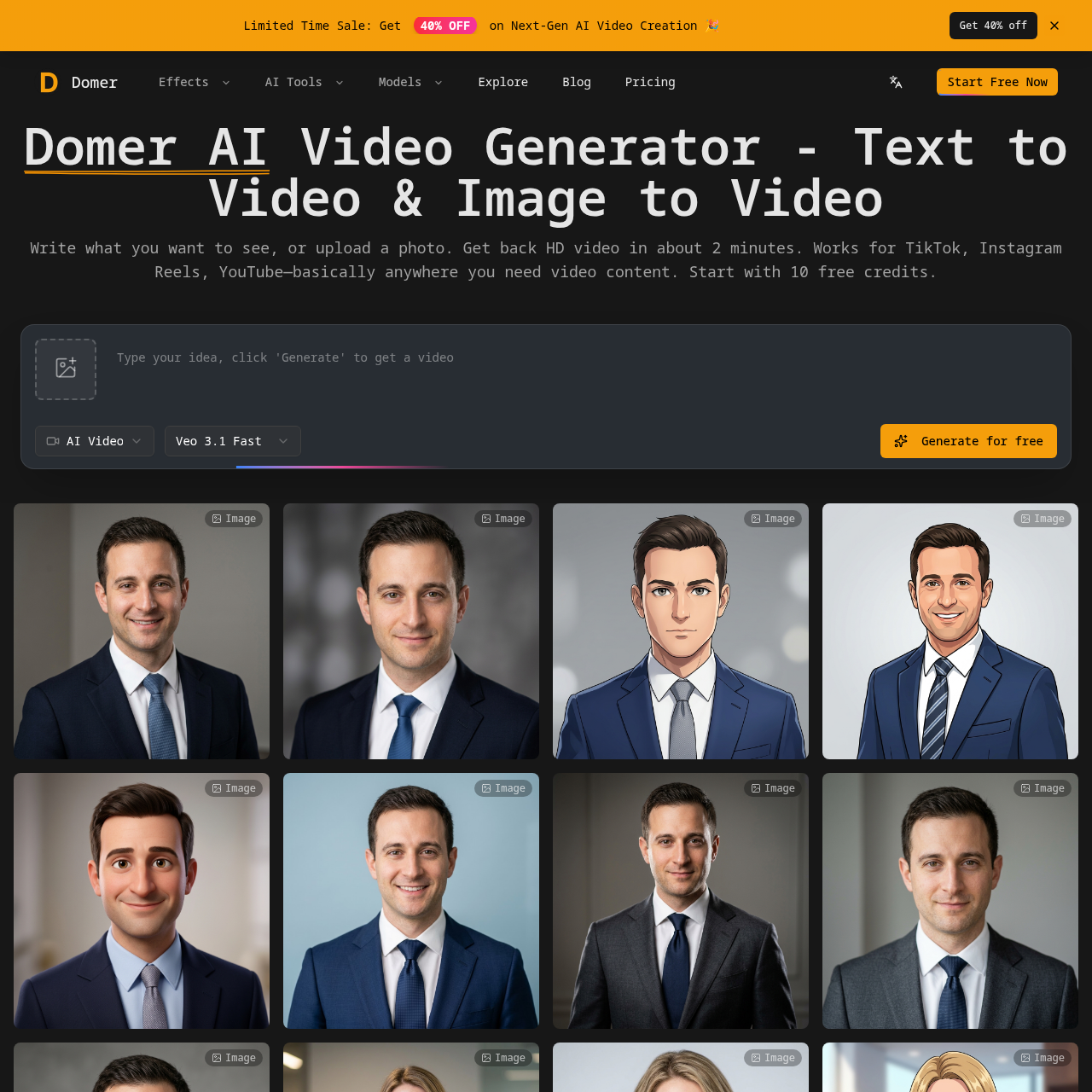 Create Videos Instantly from Text or Photos. No Watermark, Free to Start.