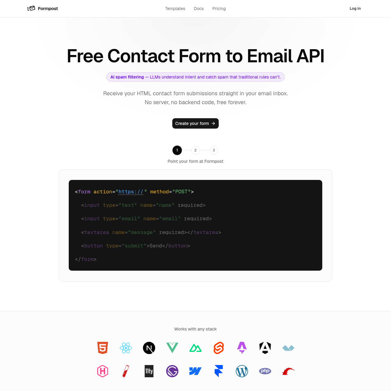Contact form to email API