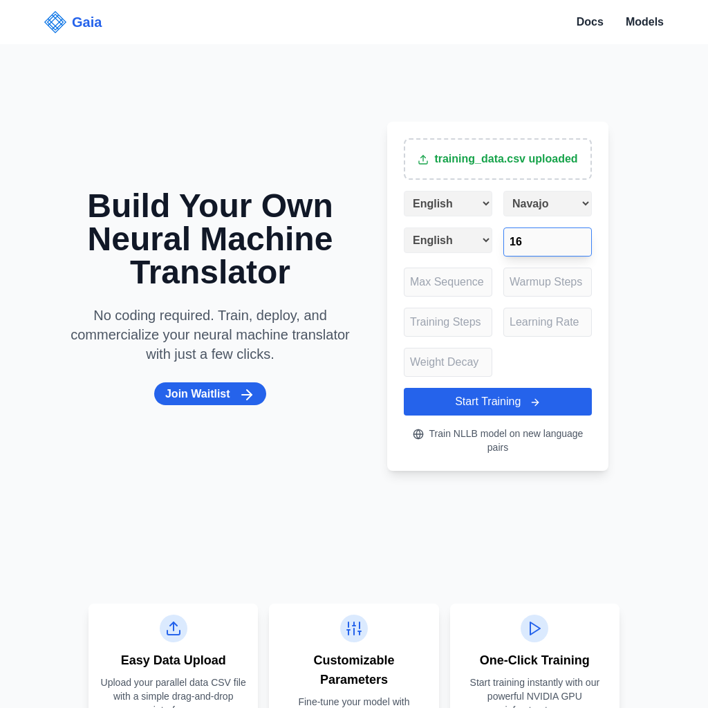 Build Your Own Neural Machine Translator with Just a Few Clicks
