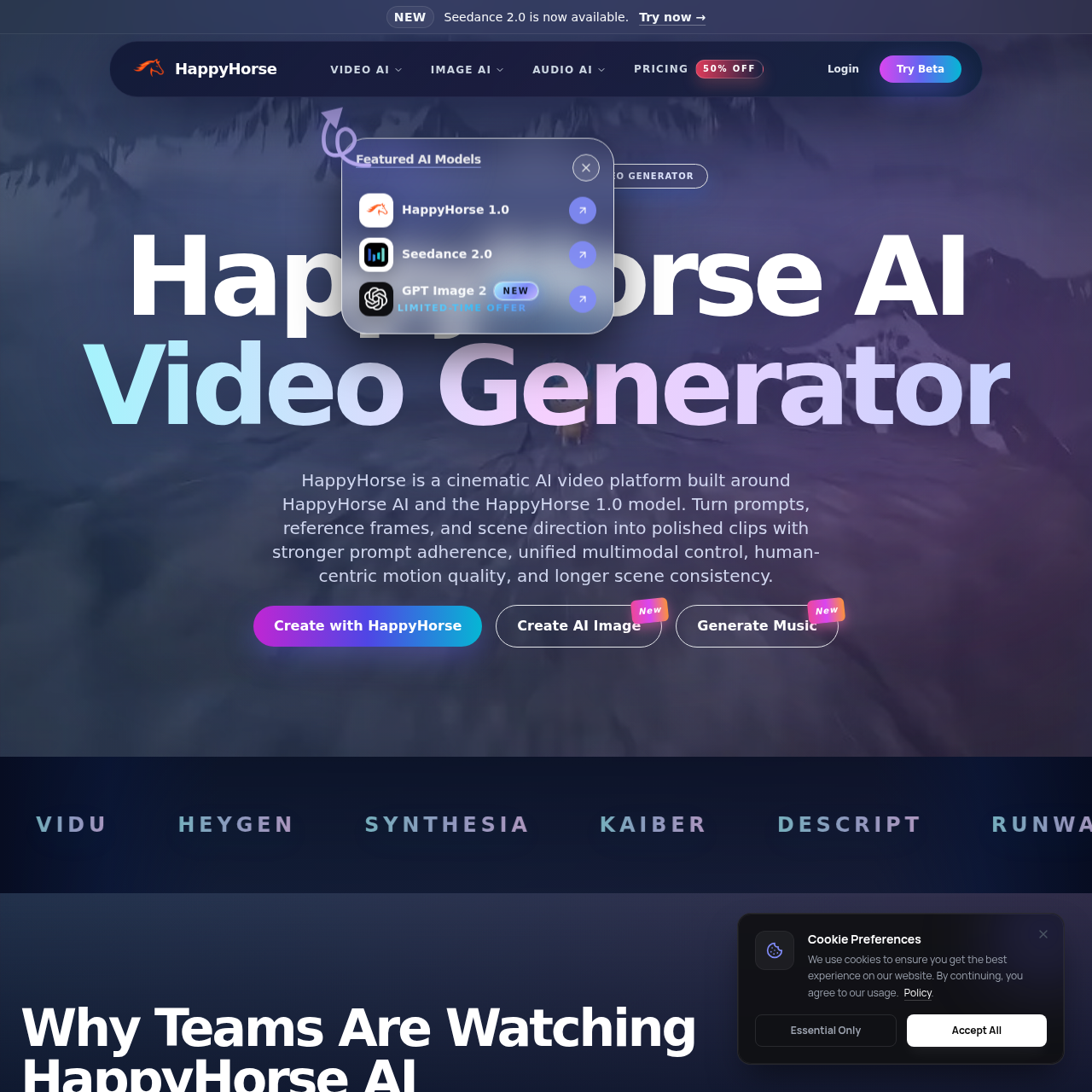 Cinematic AI Video Generation for Text-to-Video and Image-to-Video Creation