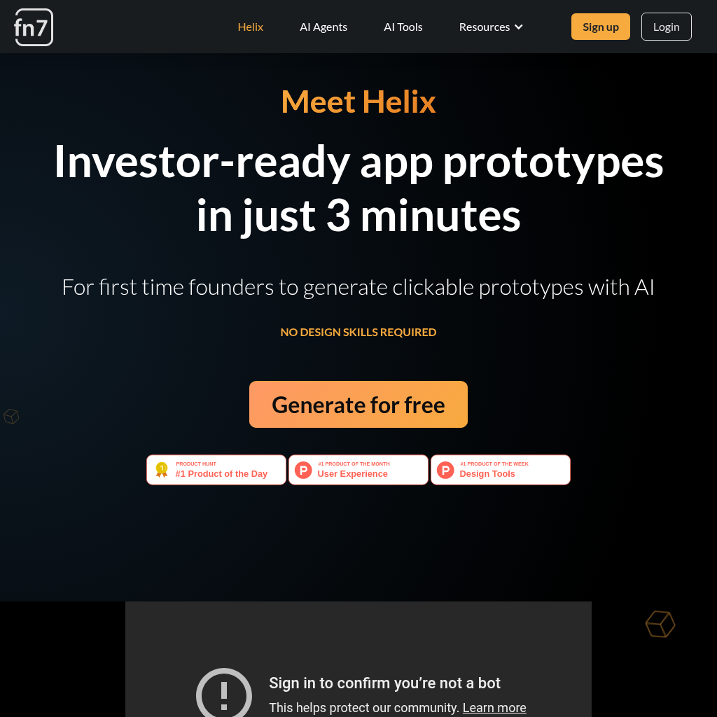 Helix: Build Clickable Prototypes in 3 Minutes with AI | No Design Skills Needed