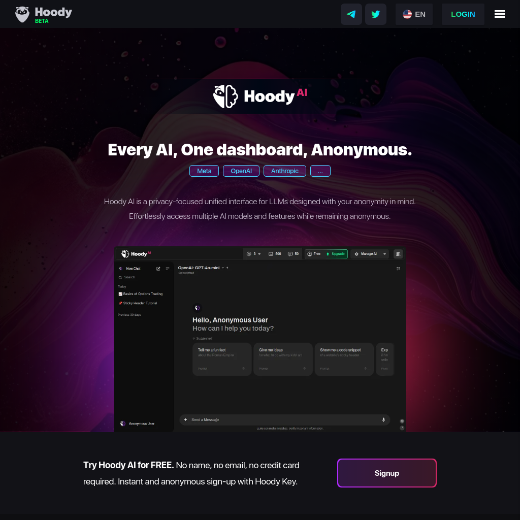 Private AI Access, Forged with Anonymity