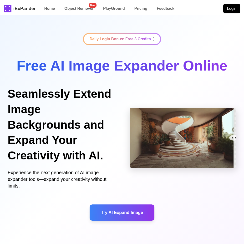 iExPander: Expand images online with iExPander, the leading AI image expander and photo extender
