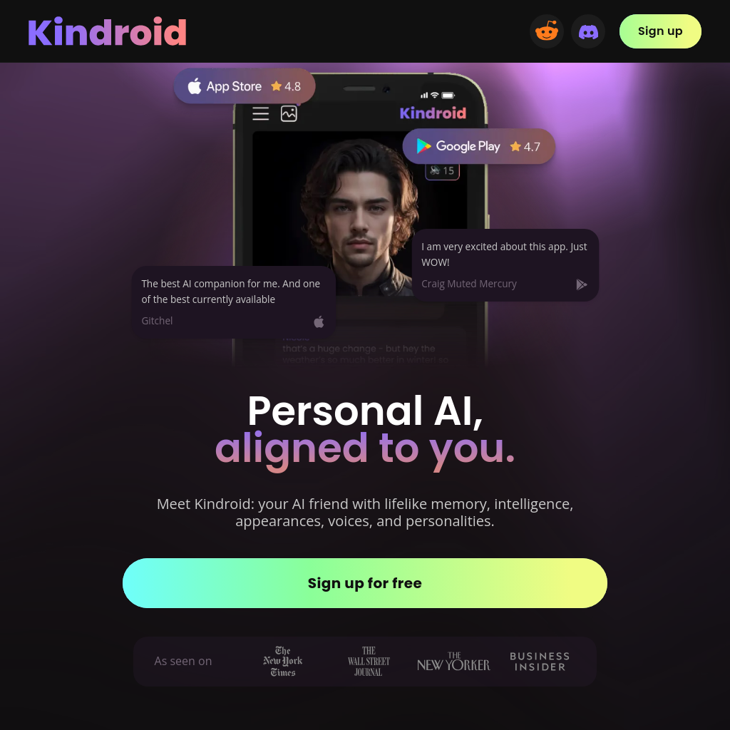 Kindroid: Your Companion, Your Confidant, Your peronal AI