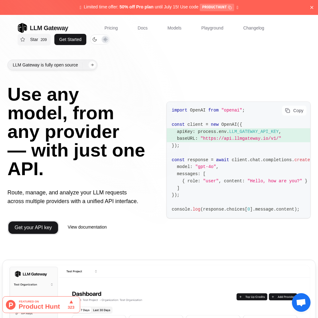 LLM Gateway: Unify your LLM journeys with one API, simplify your workflow, and maximize your ROI