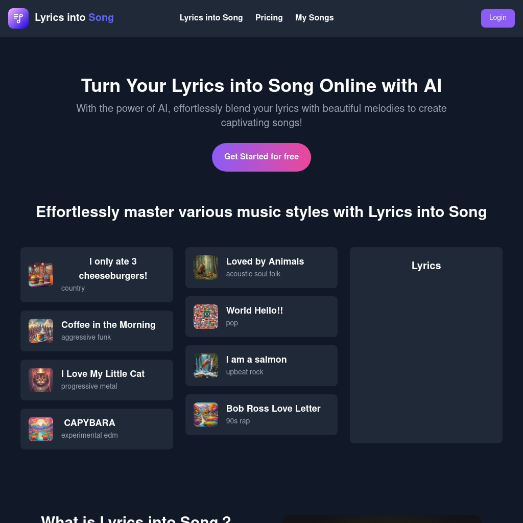 Songify Your Lyrics in Seconds