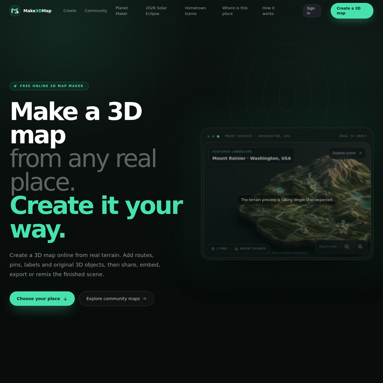 3D Map Creator