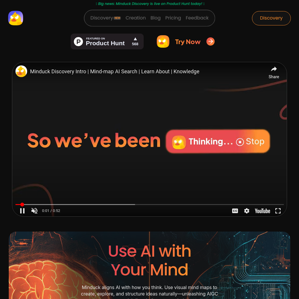 Minduck: Minduck - Unlock the Power of AI-driven Creativity
