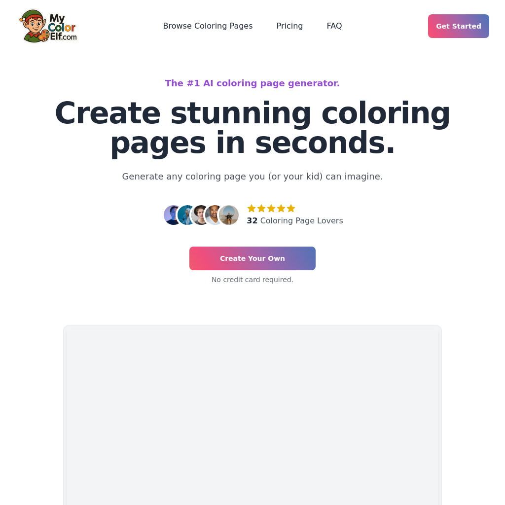 My Color Elf: Unlimited Coloring Pages, Made Easy