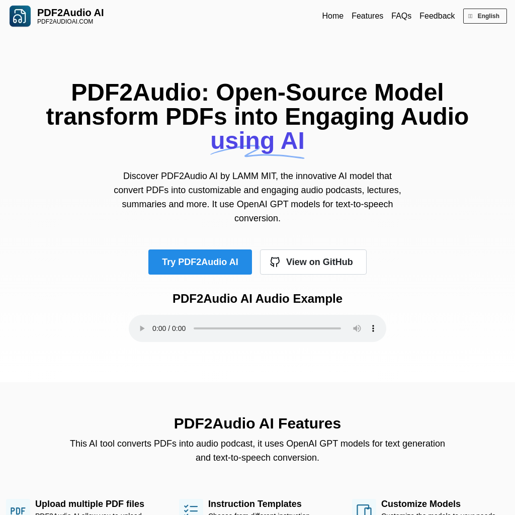 Transforming PDFs into Audible Content