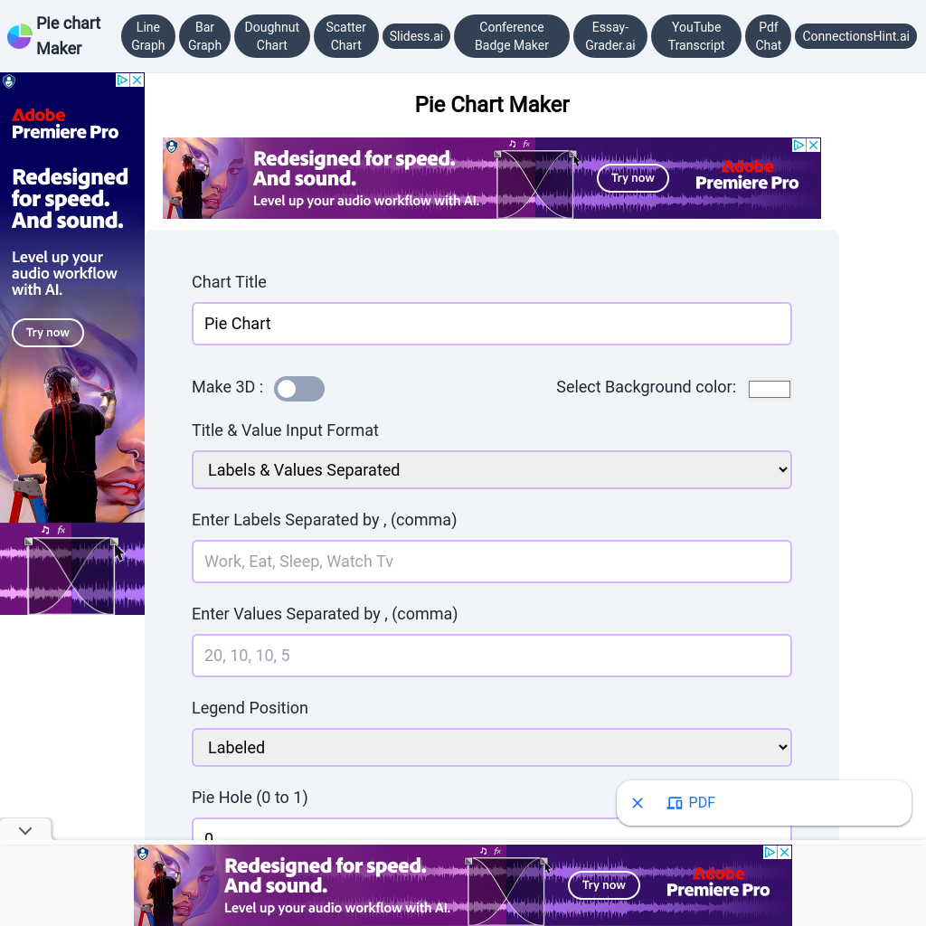 Create stunning pie charts with ease and simplicity