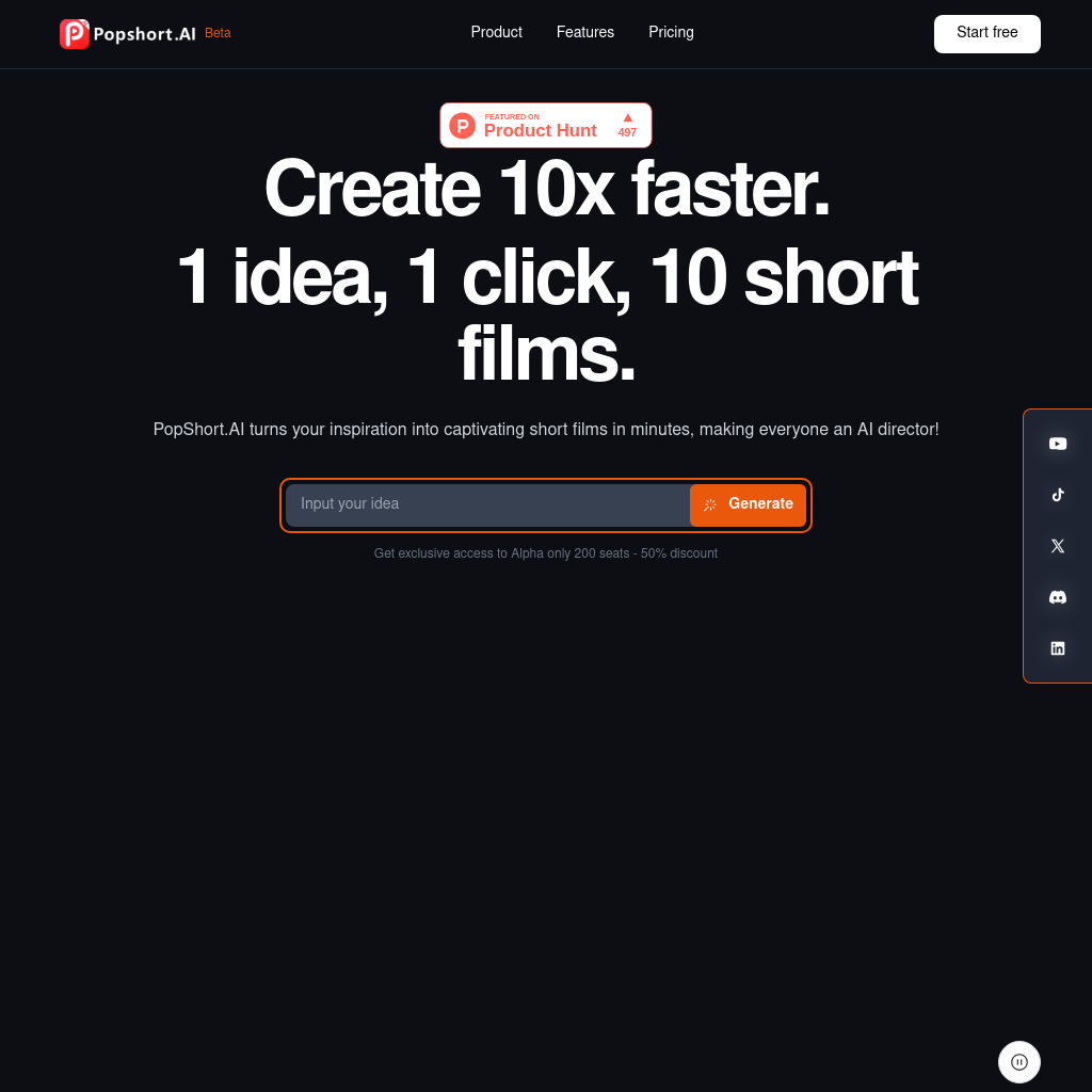 PopShort.AI: AI Videos for Instagram