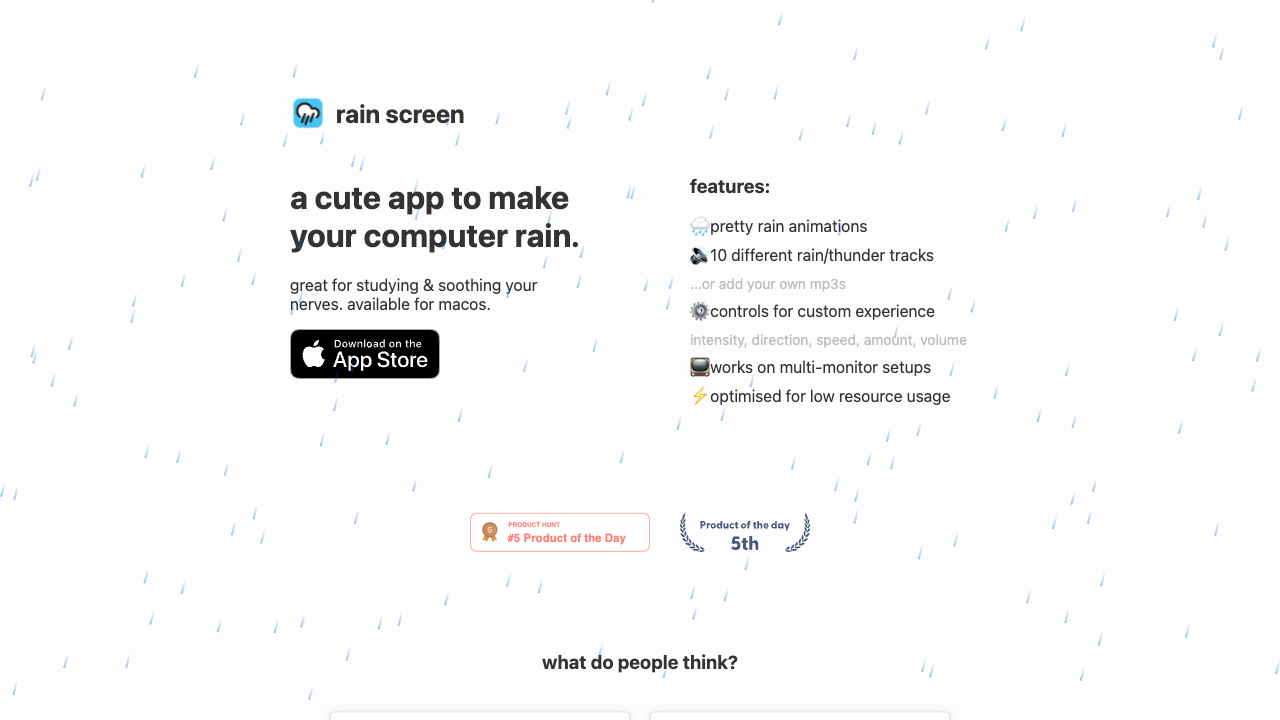Rainy Relaxation: Focus Anywhere, Anytime