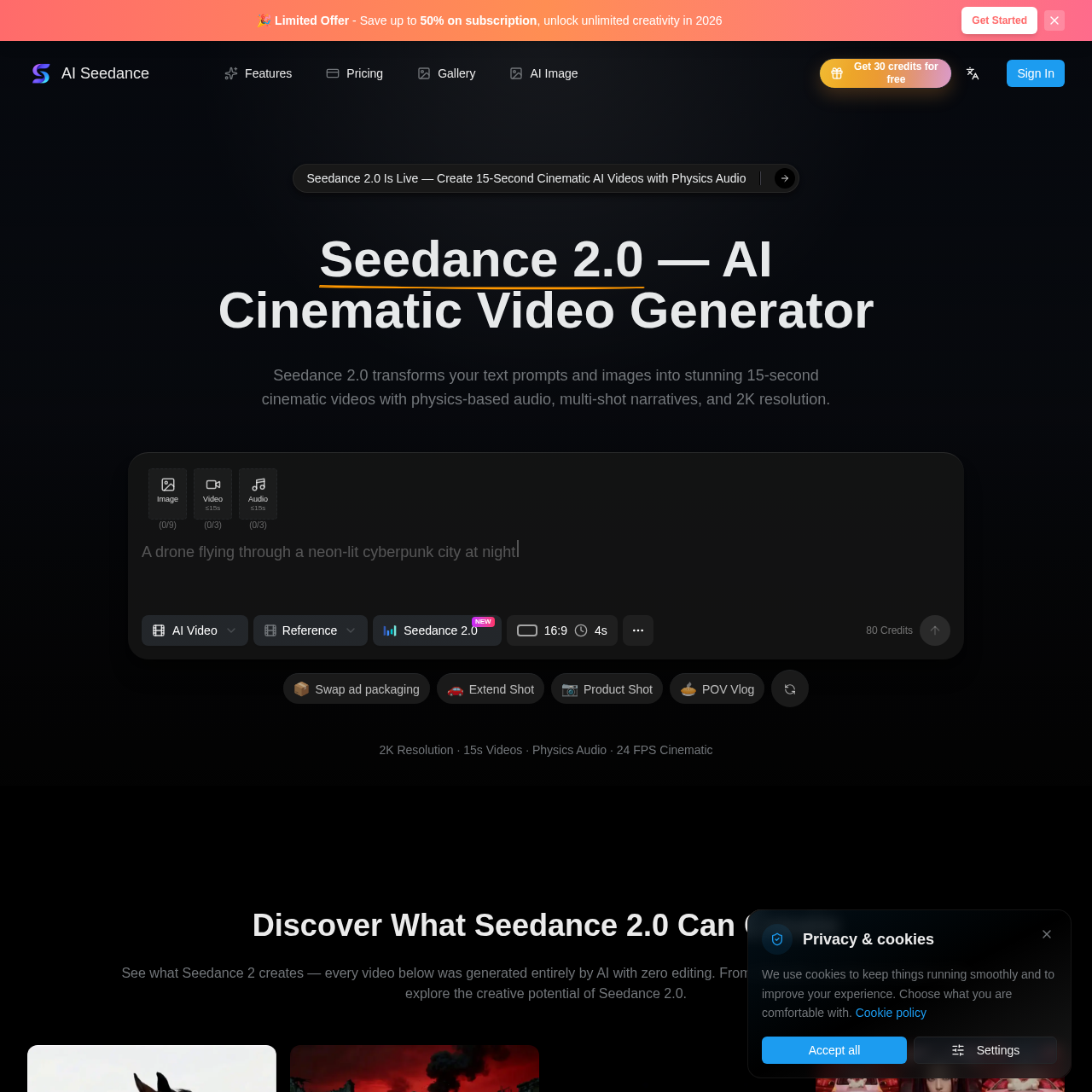 Seedance 2.0: Transform Text & Images into Cinematic 1080p Videos with Seedance 2.0 AI Video Generator