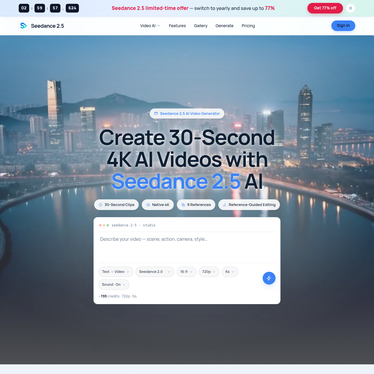 AI video generator for cinematic results