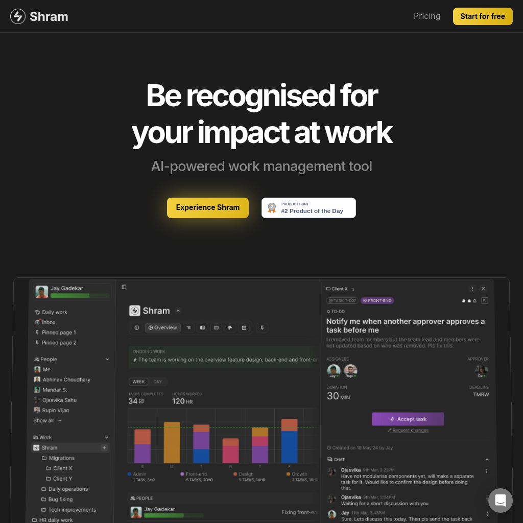 Shram: Delightful AI-powered work management