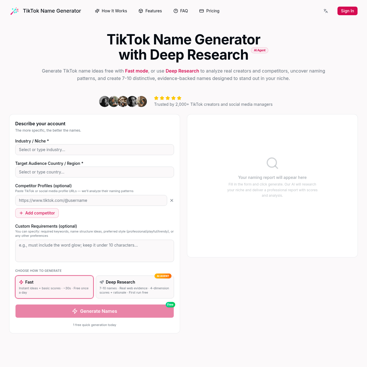TikTok Name Generator: Find Unique Names