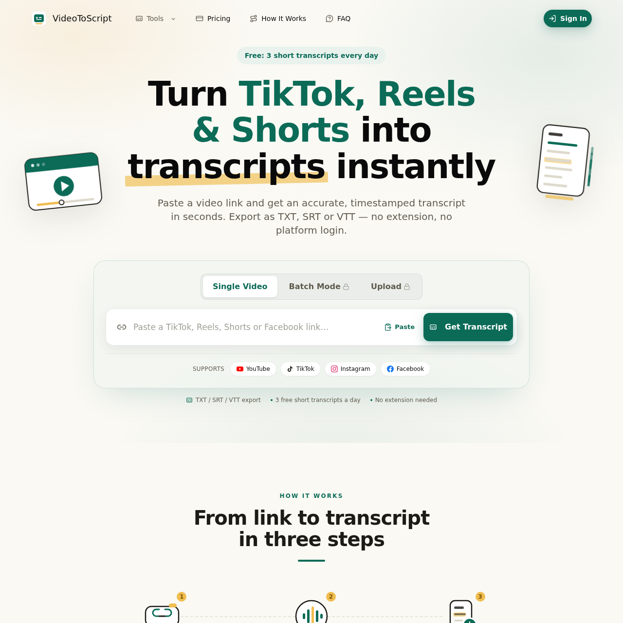 Transcript Generator
