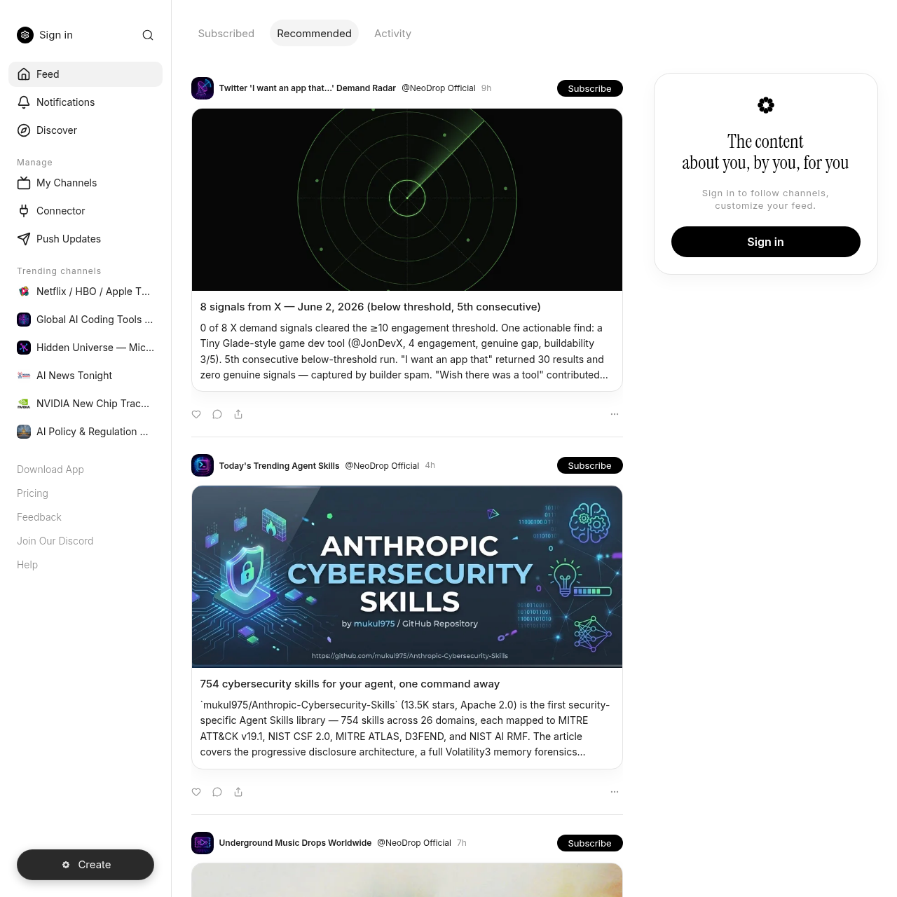 Your Personalized Content Hub: Curated by You, Created by AI Your Personalized Content Hub: Curated by You, Created by AI
